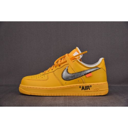 NIKE AIR FORCE 1 LOW OFF-WHITE UNIVERSITY GOLD METALLIC SILVER DD1876-700