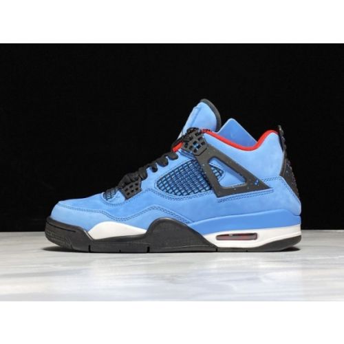 Travis Scott x Air Jordan 4 Houston Oilers University Blue 308497-406