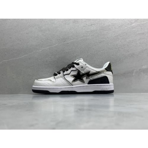 GT A Bathing Ape Bape SK8 Sta White Silver