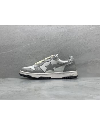 GT A Bathing Ape Bape Court Sta Light Grey Cream