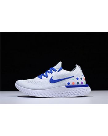 Nike Epic React Flyknit white blue AQ0067-993