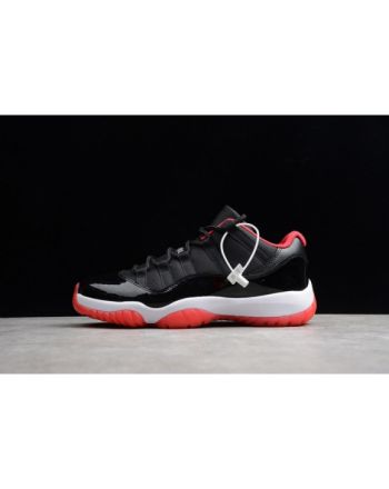 AIR JORDAN 11 RETRO LOW "BRED" BLACK/ RED mens 528895-012