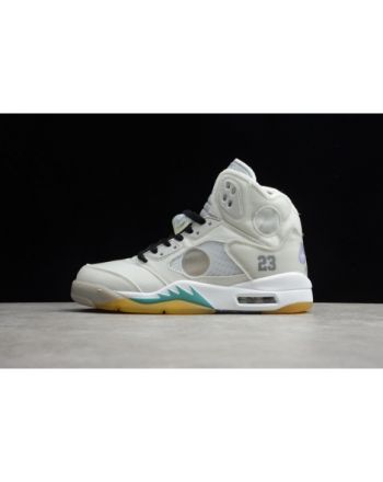 Off-White Air Jordan 5 white green purple CT8480-105