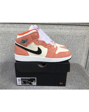 Air Jordan 1 Mid GS "Orange Suede